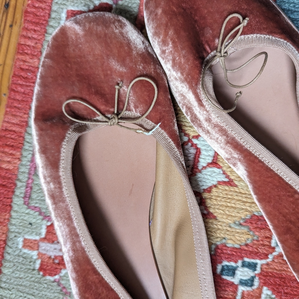 Doen dusty rose velvet ballerina flats - 39